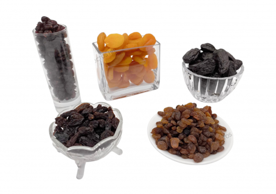 Frutas Pasas, Desecadas, Confitadas