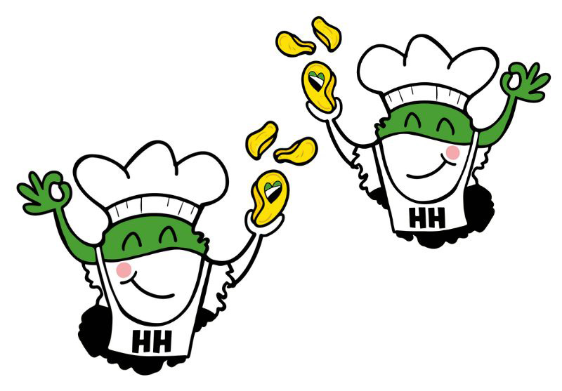 Patatas fritas con corazón extremeño